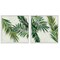 Stupell Industries Palm Fronds over Neutral 2pc Framed Giclee Wall Art Set Design by Hannah Dawson